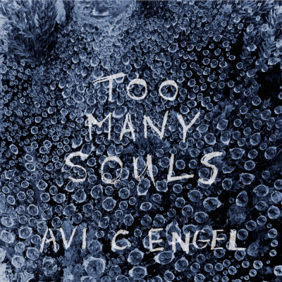 A pattern of raindrops on a window with the text 